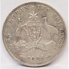 AUSTRALIA 1924 . FLORIN . FULL ADVANCE AUSTRALIA